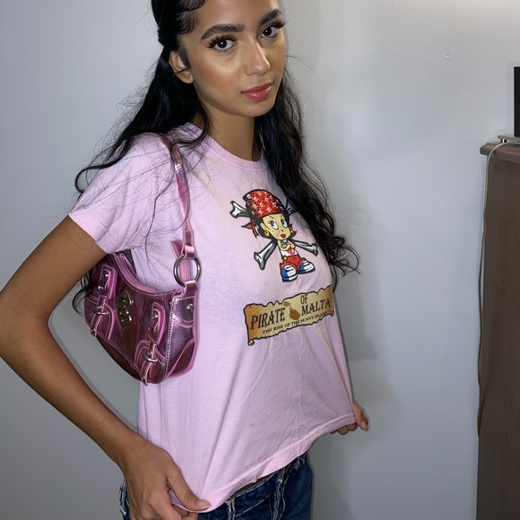 VINTAGE PINK BABY TEE - Picture 4 of 4